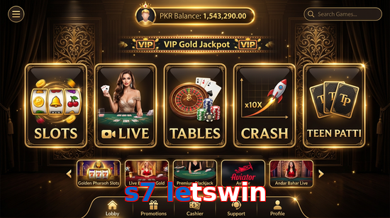 Main screen of S7 Letswin casino page for PK players